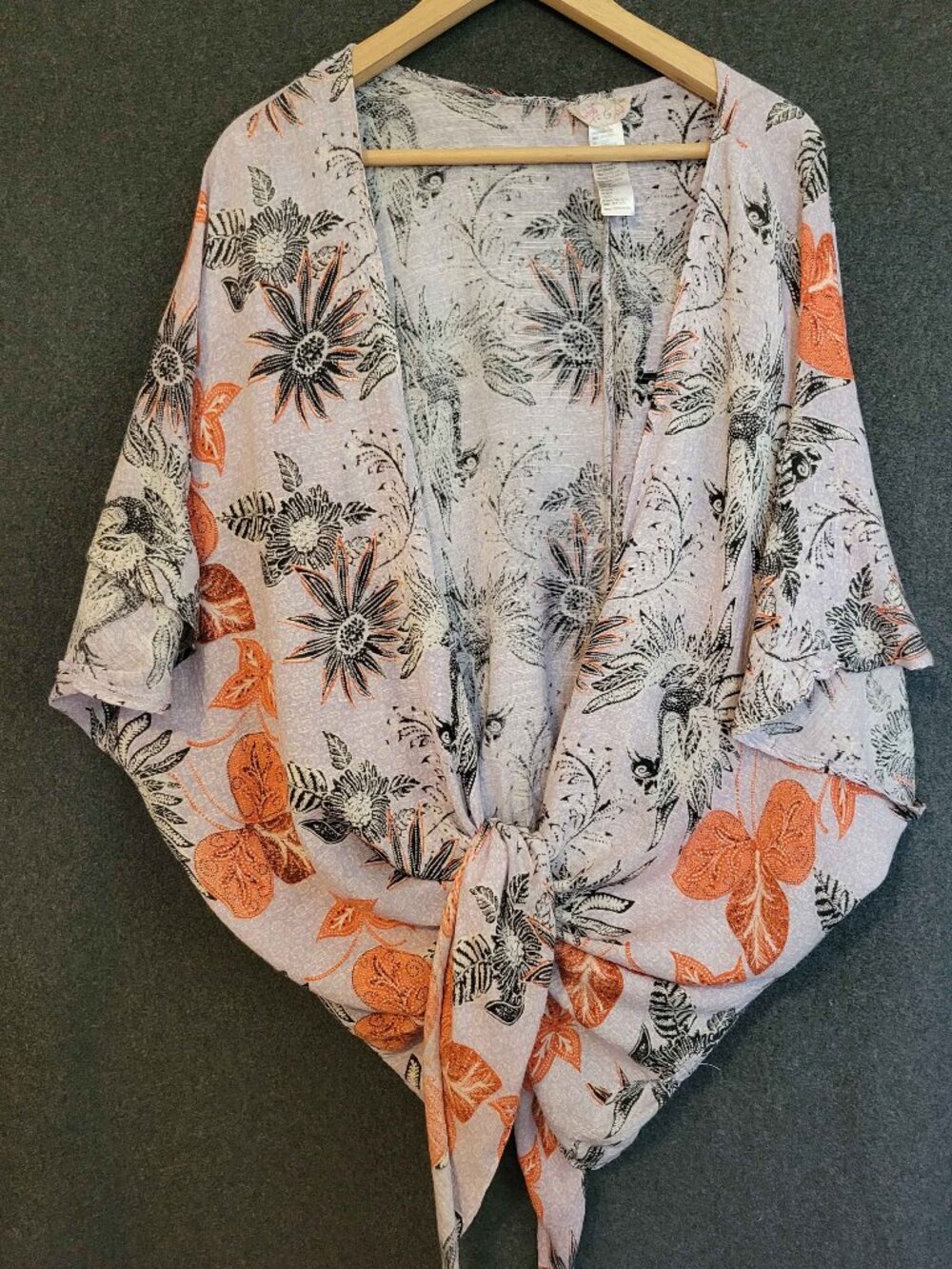 Free People Canyon Rose Phoenix Print Open Kimono Top Whimsigoth Boho-Chic OS
